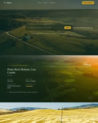 Parcel - Trusted Farmland Appraisal Landing Page Template