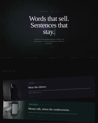 Luminous — Elegant Copywriter Portfolio Landing Page Template