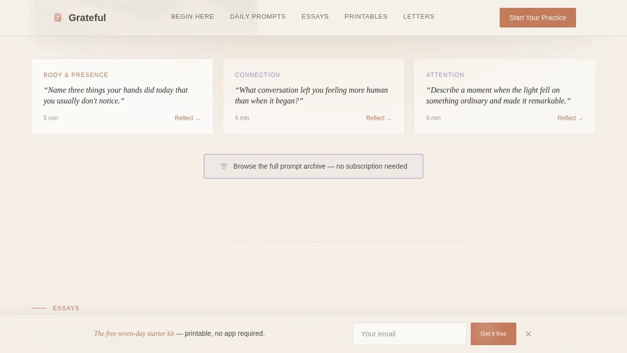 Zenith — Thoughtful Gratitude Journal Landing Page Template
