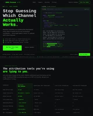 Prism — Advanced MMM Analytics Landing Page Template