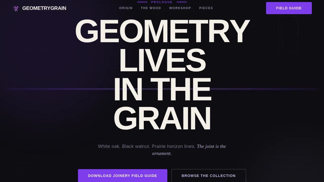 Timber — Refined Furniture Design Landing Page Template
