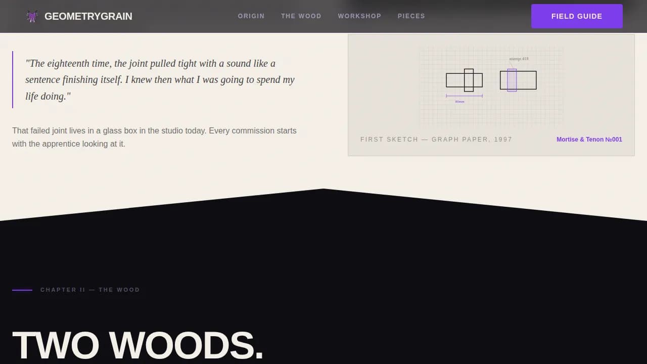 Timber — Refined Furniture Design Landing Page Template