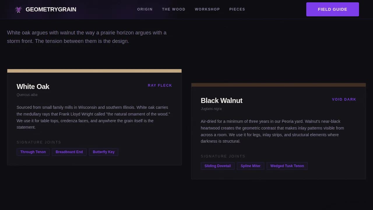 Timber — Refined Furniture Design Landing Page Template