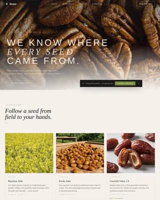 Graze — Elegant Vegan Nutrition Landing Page Template