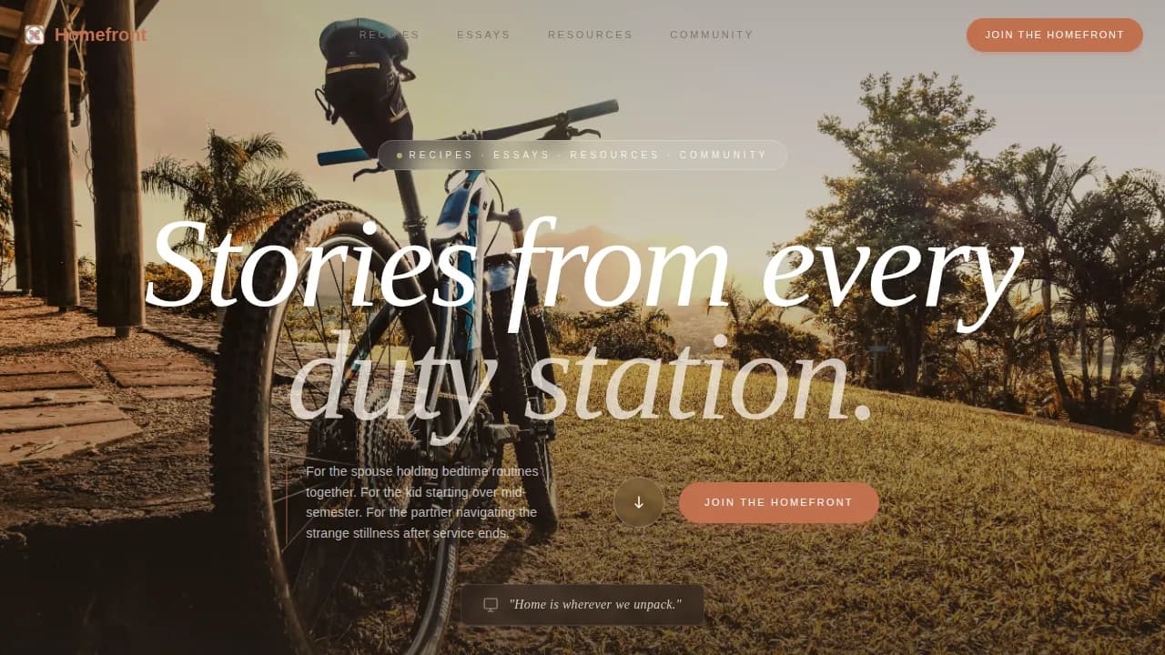 Harbor — Supportive Military Family Landing Page Template