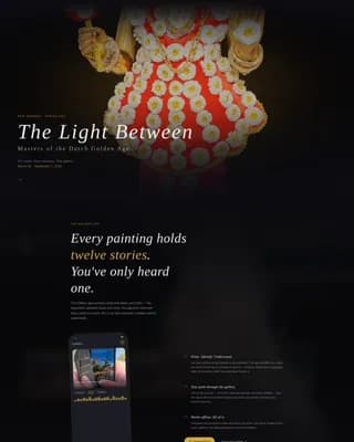 Canvas — Immersive Art Exhibition Landing Page Template