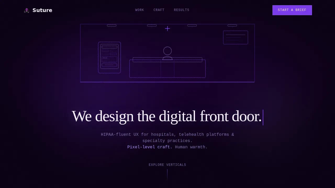 Suture — Premium Healthcare Design Landing Page Template