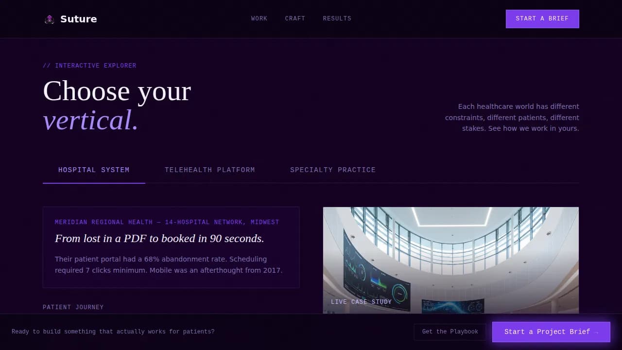 Suture — Premium Healthcare Design Landing Page Template