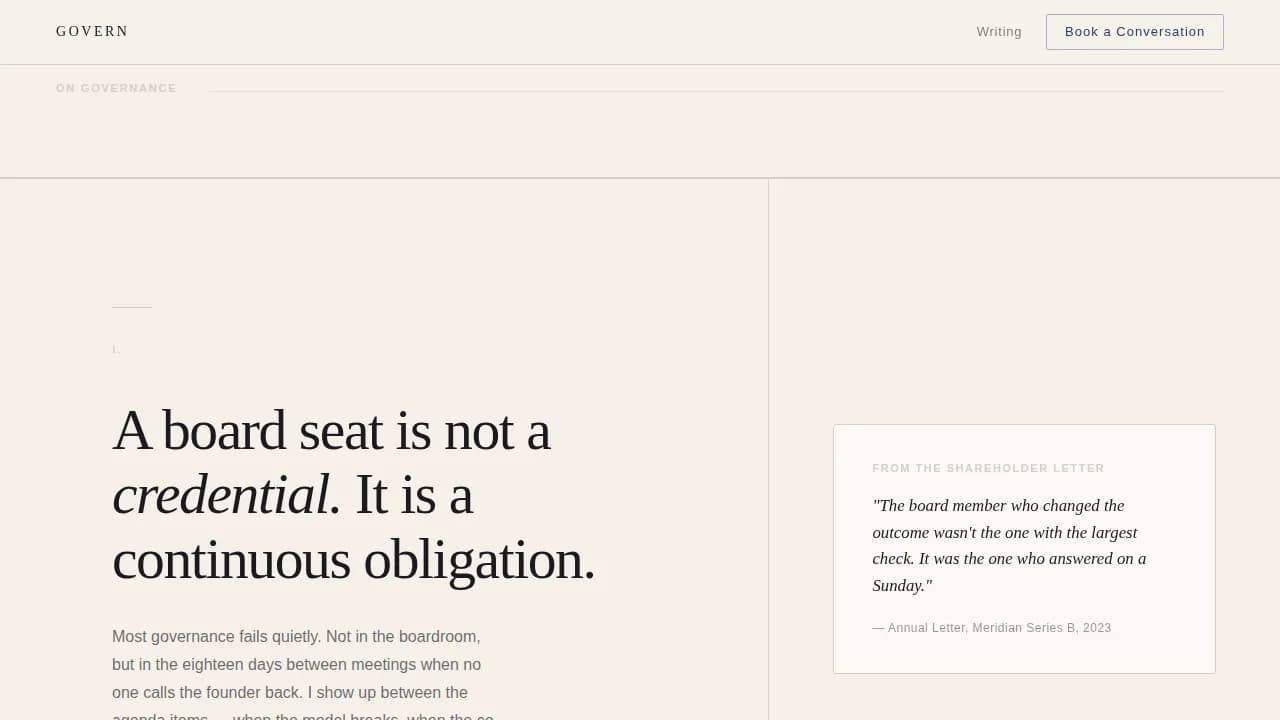 Board Member Career Pre-Launch Website Template