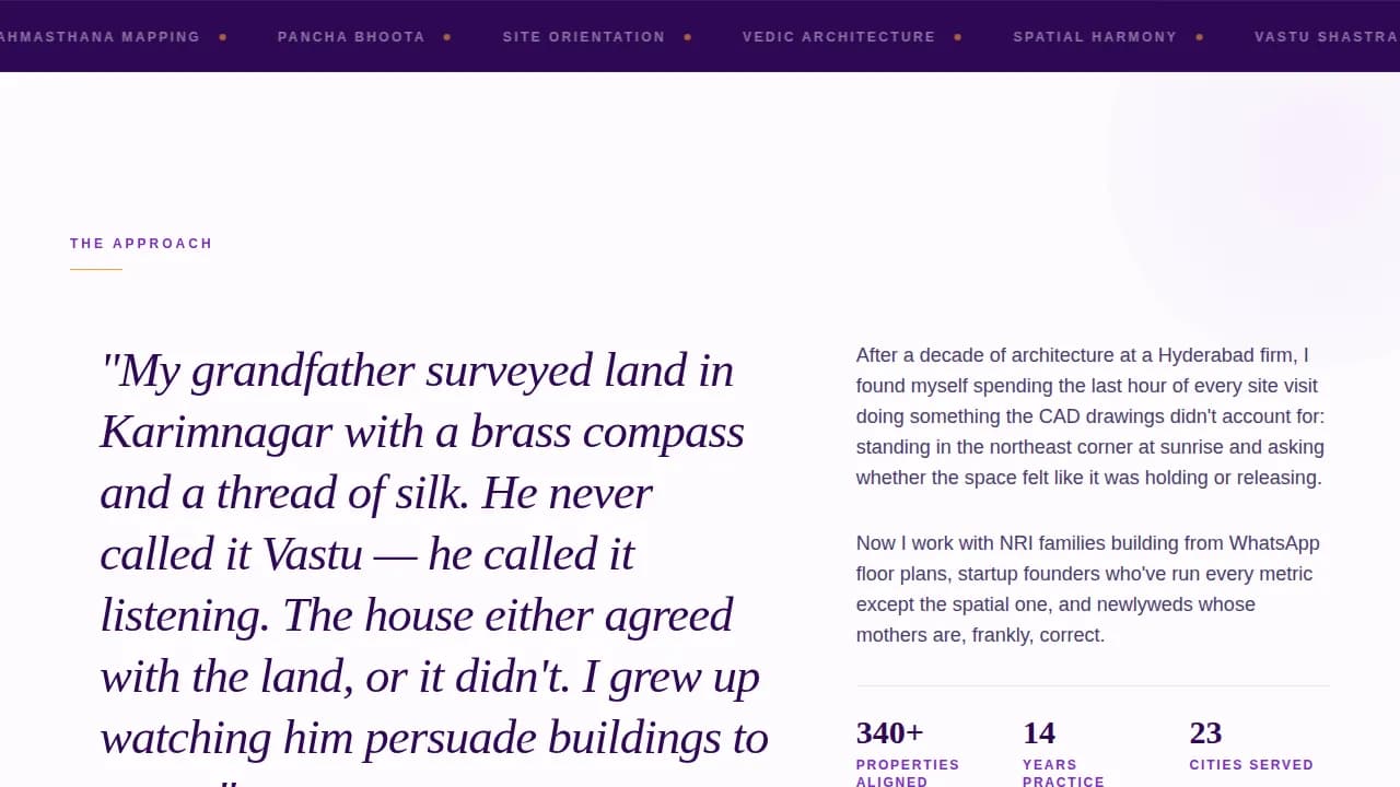 Disha — Holistic Space Design Consultation Landing Page Template