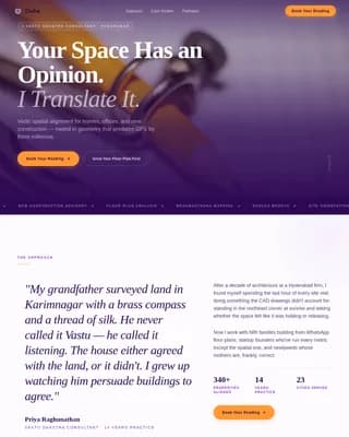 Disha — Holistic Space Design Consultation Landing Page Template