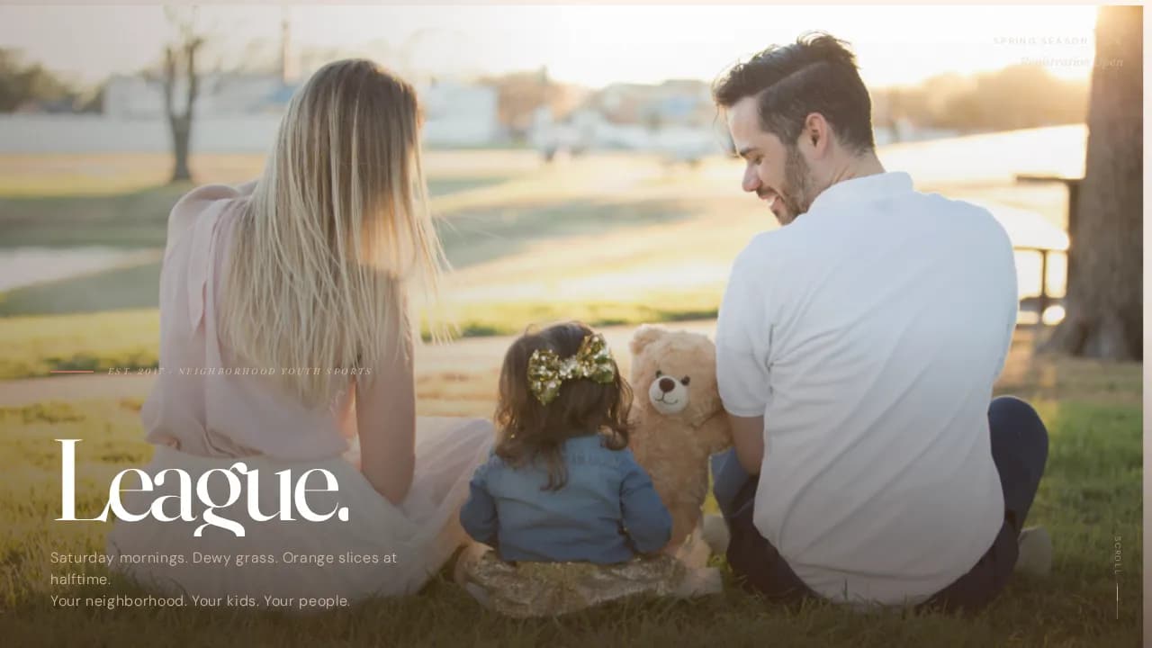 League — Compelling Youth Athletics Landing Page Template