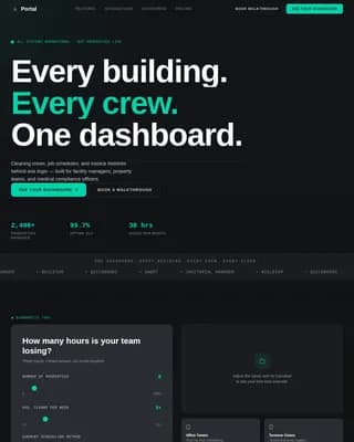 Portal — Smart Cleaning Management Landing Page Template