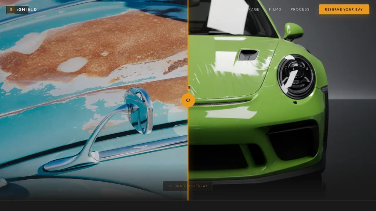 Shield — Protective Automotive Coating Landing Page Template