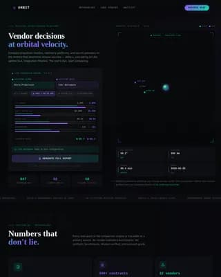 Orbit — Advanced Space Tech Comparison Landing Page Template