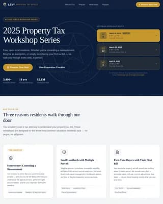 Levy — Reliable Municipal Taxation Landing Page Template