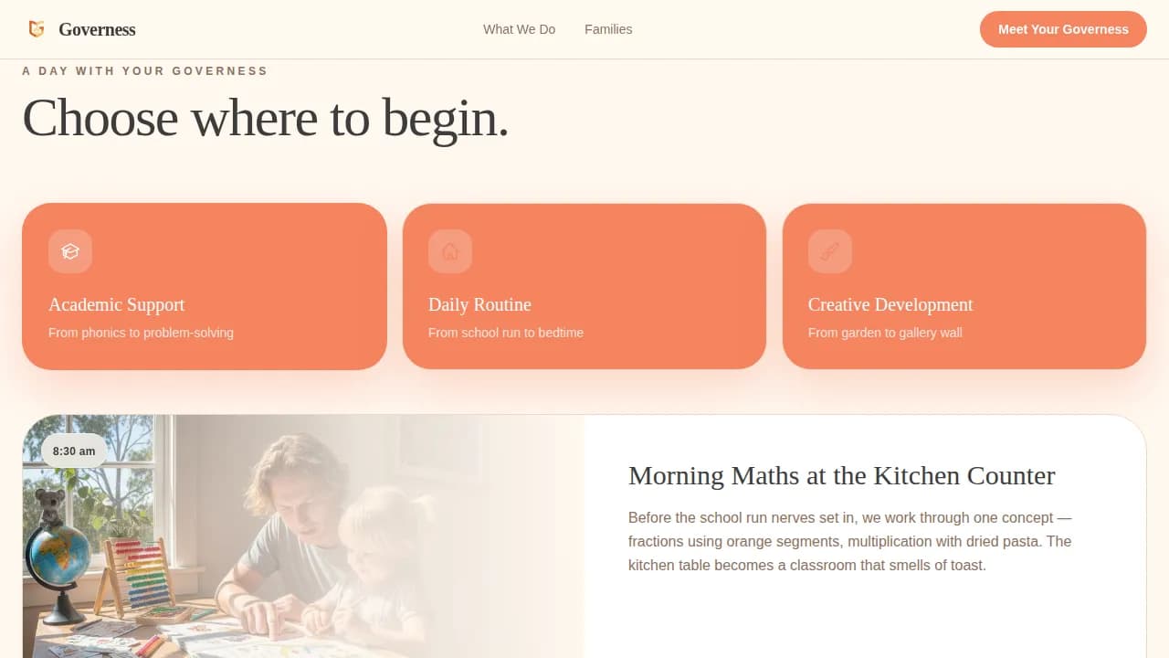 Mentor — Trusted Home Tutoring Landing Page Template