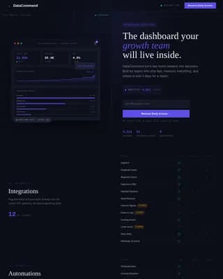Launchpad - Data Command SaaS Waitlist Landing Page Template