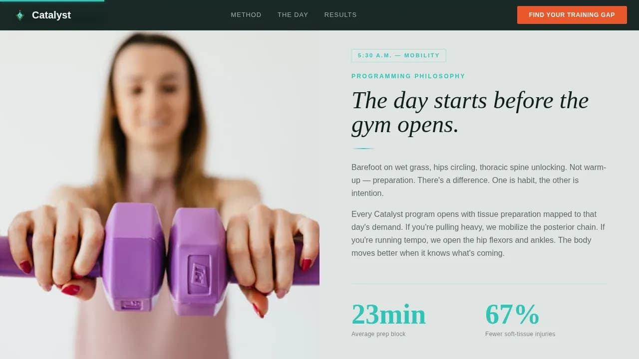 Accelerate — Performance Athletic Coaching Landing Page Template
