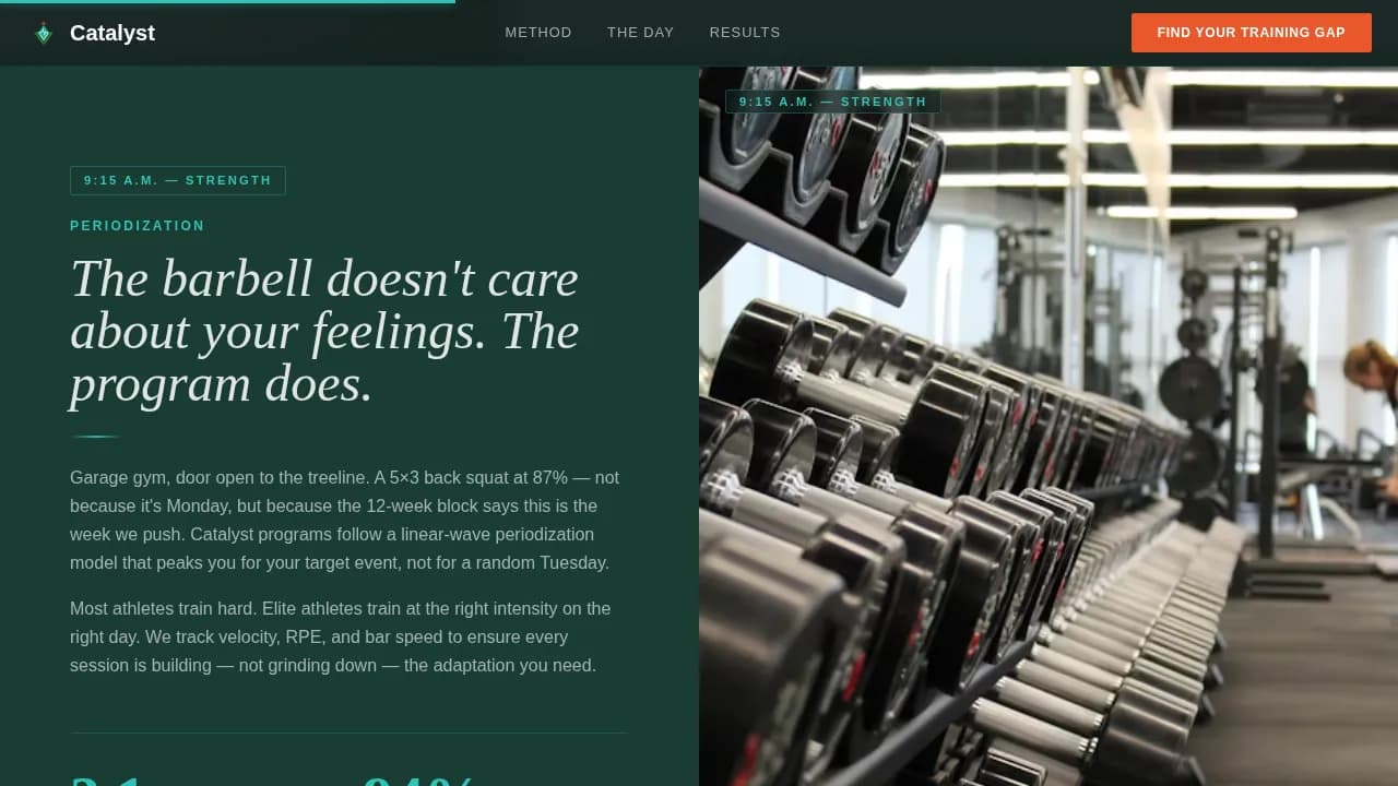 Accelerate — Performance Athletic Coaching Landing Page Template