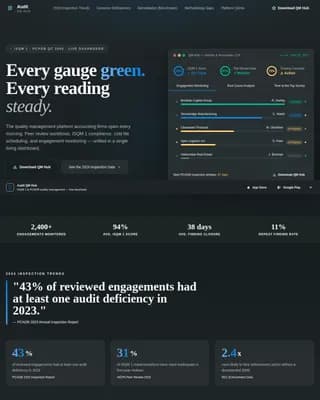 Audit - Dynamic Quality Management Landing Page Template