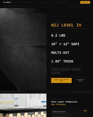 Defend — Premium Body Armor Landing Page Template