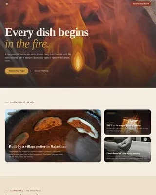 Ember — Authentic Indian Event Catering Landing Page Template