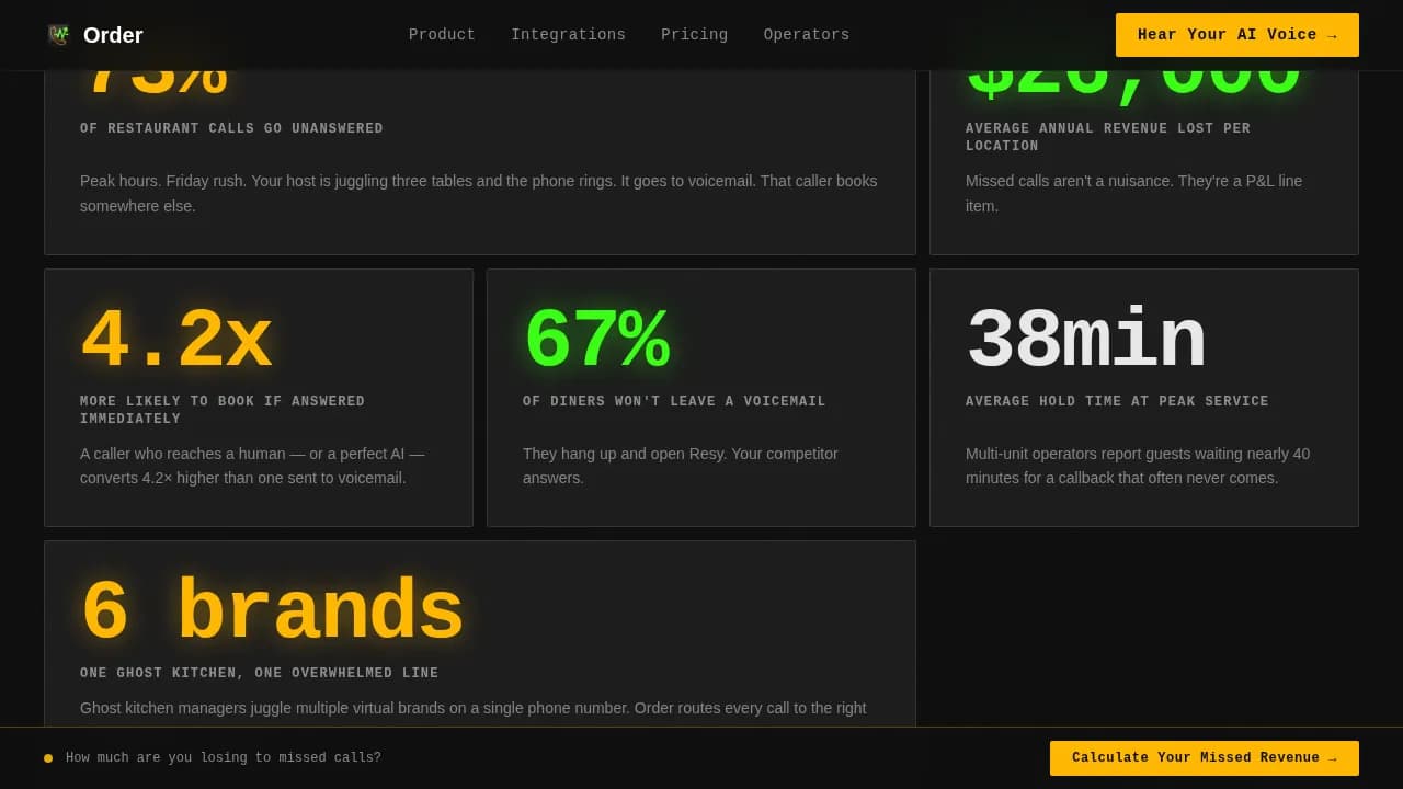 Reserve — Intelligent Restaurant Booking Landing Page Template