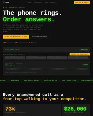Reserve — Intelligent Restaurant Booking Landing Page Template