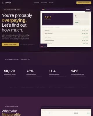 Secure — Streamlined Tax Preparation Landing Page Template