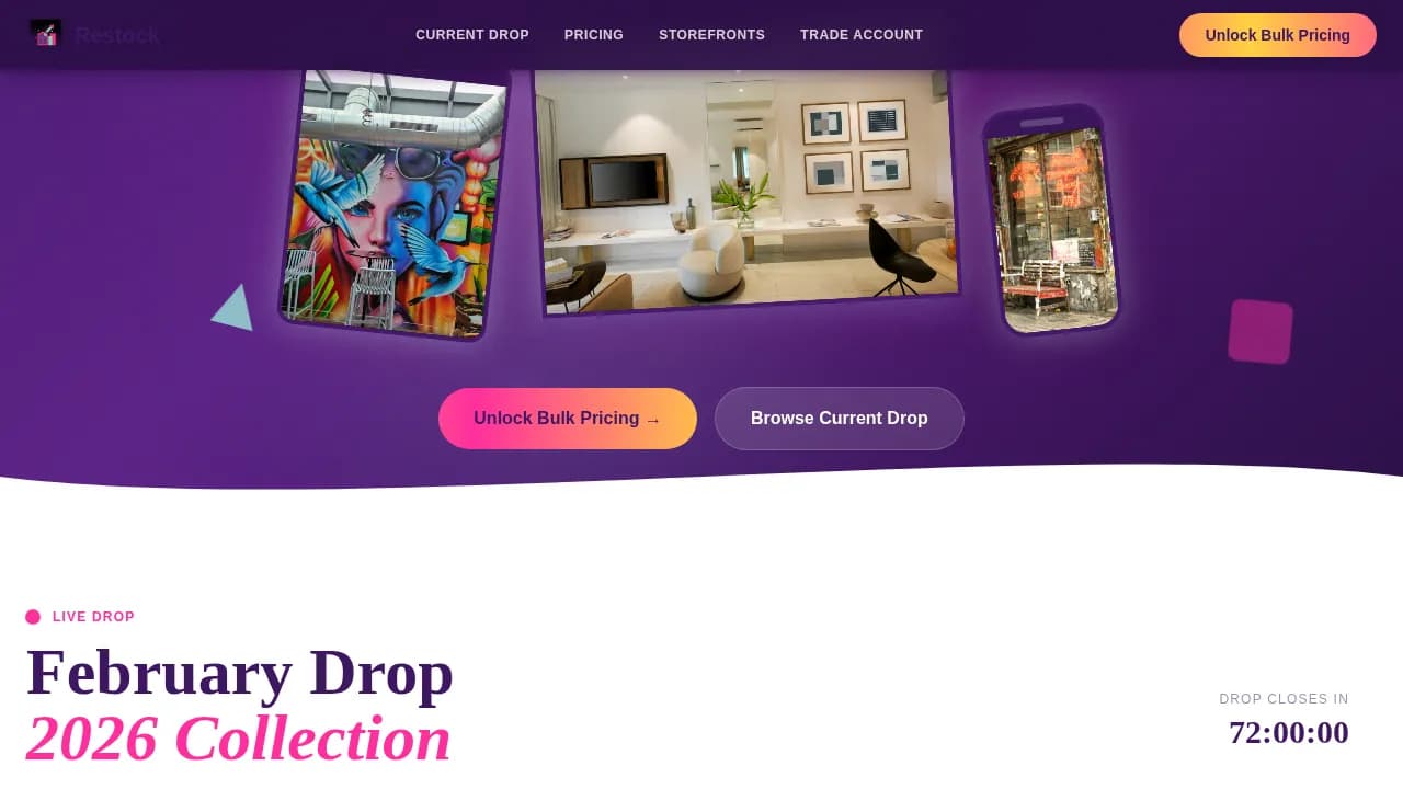 Gallery — Premium Art Prints Wholesale Landing Page Template