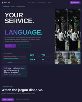 Veteran — Powerful Military Transition Landing Page Template