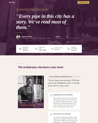 Local Master Plumber Service Area Website Template