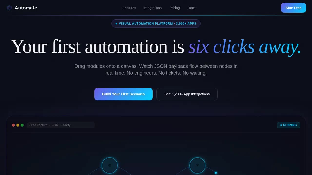 Workflow — Intelligent Automation Platform Landing Page Template