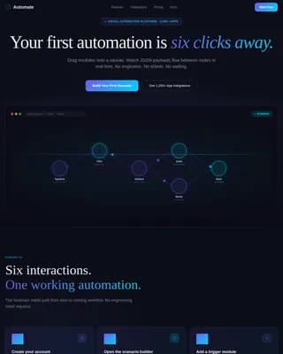 Workflow — Intelligent Automation Platform Landing Page Template