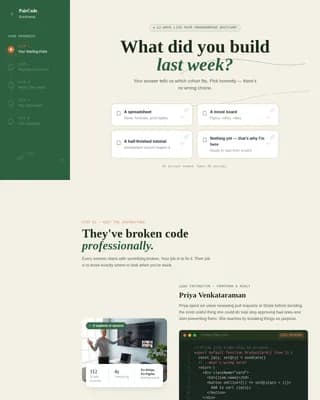 Codepair — Immersive Bootcamp Landing Page Template