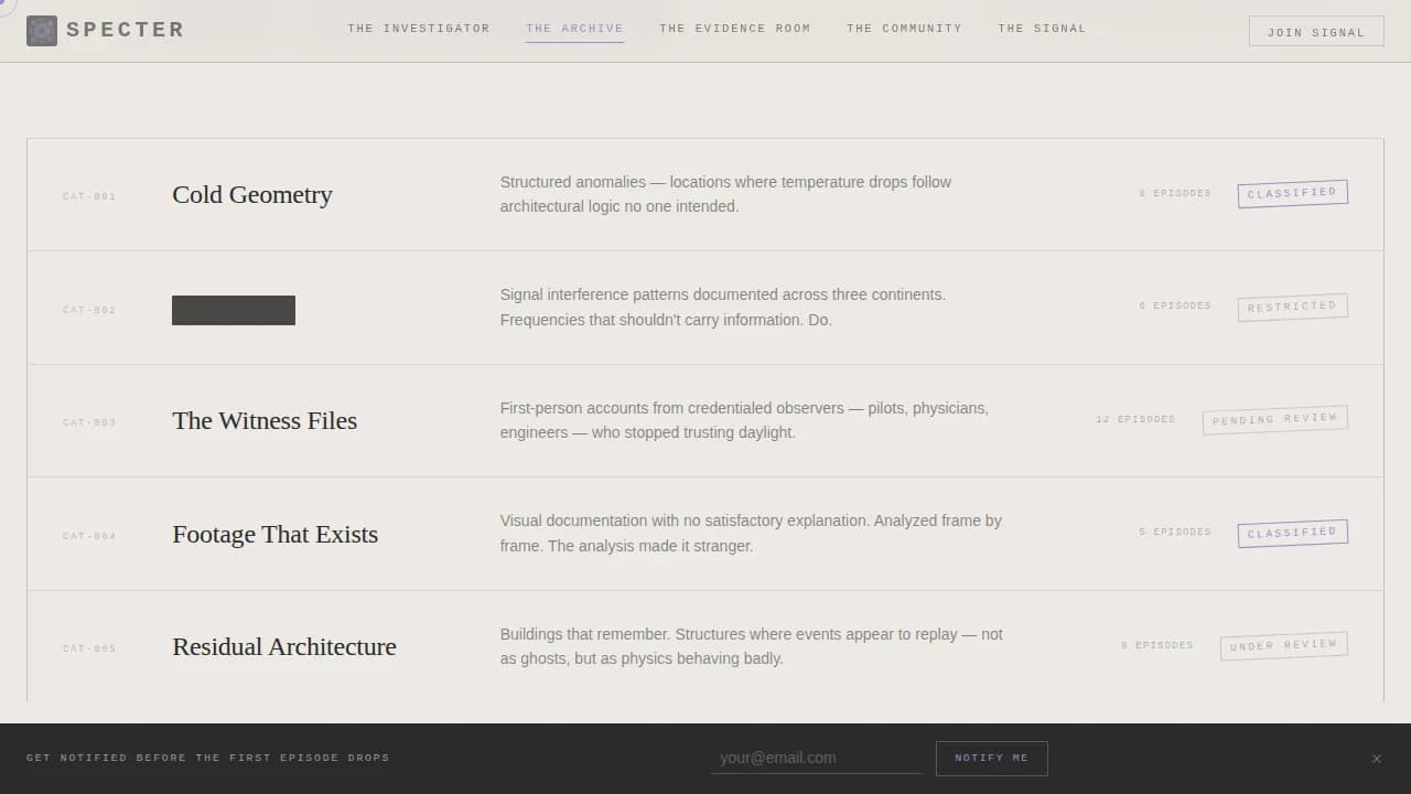 Phantom — Captivating Paranormal Content Landing Page Template