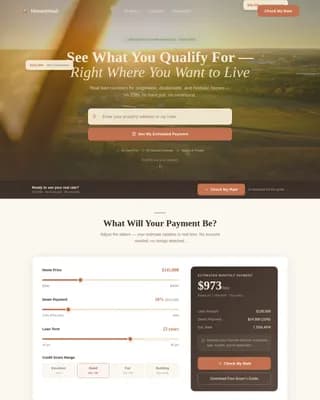 Shelter — Reliable Mobile Home Financing Landing Page Template