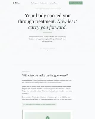 Cancer Recovery Care FAQ & Common Questions Website Template