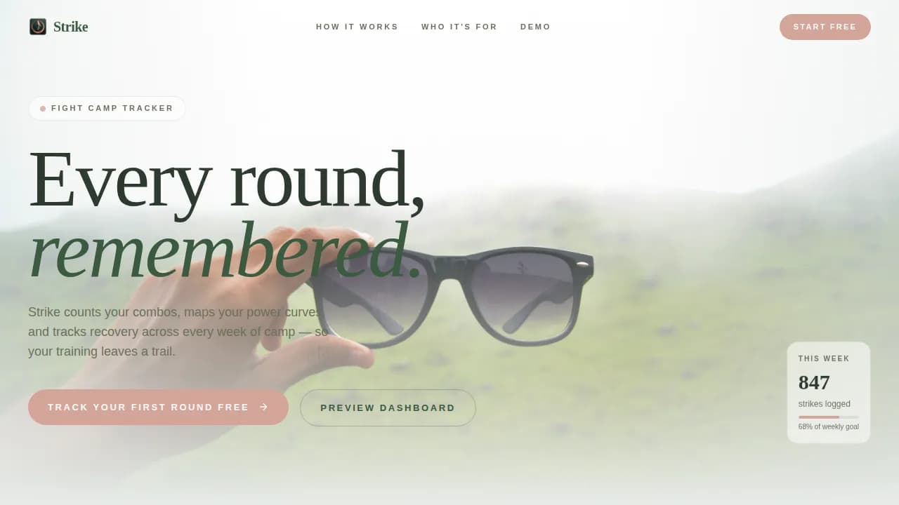 Knockout — Memorable Kickboxing App Landing Page Template