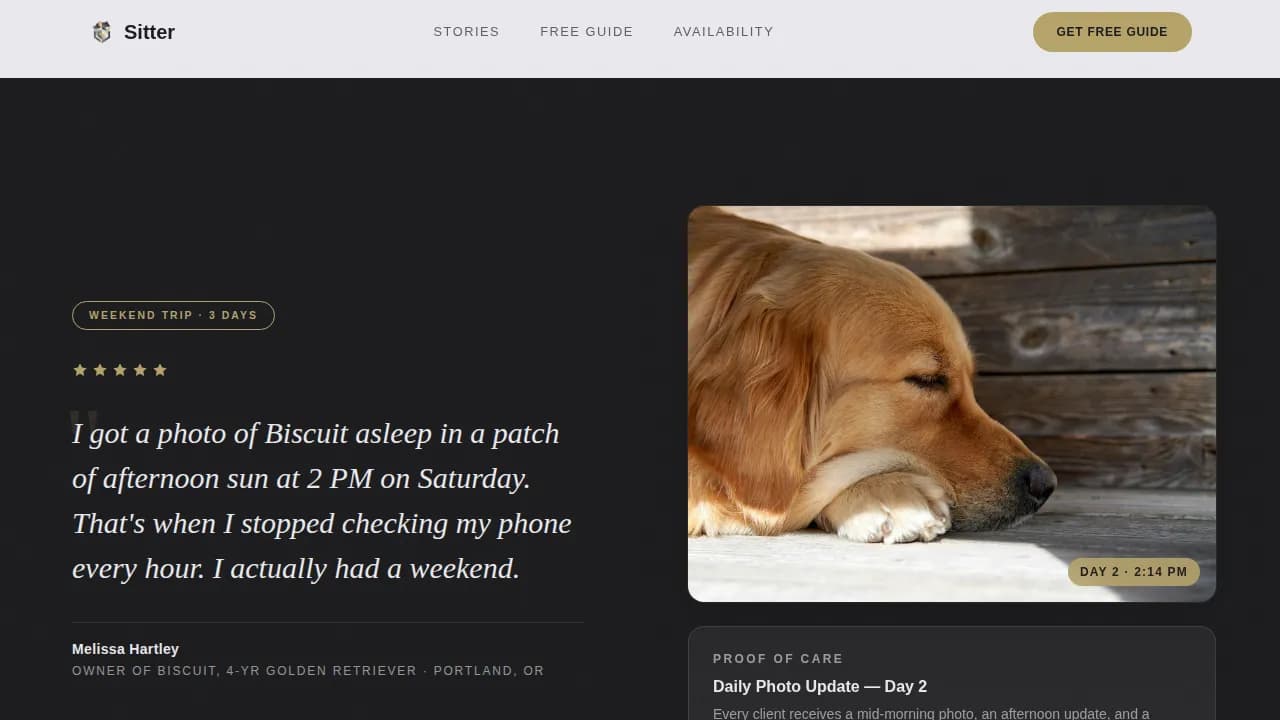 Petcare — Dependable Caretaking Ads Landing Page Template