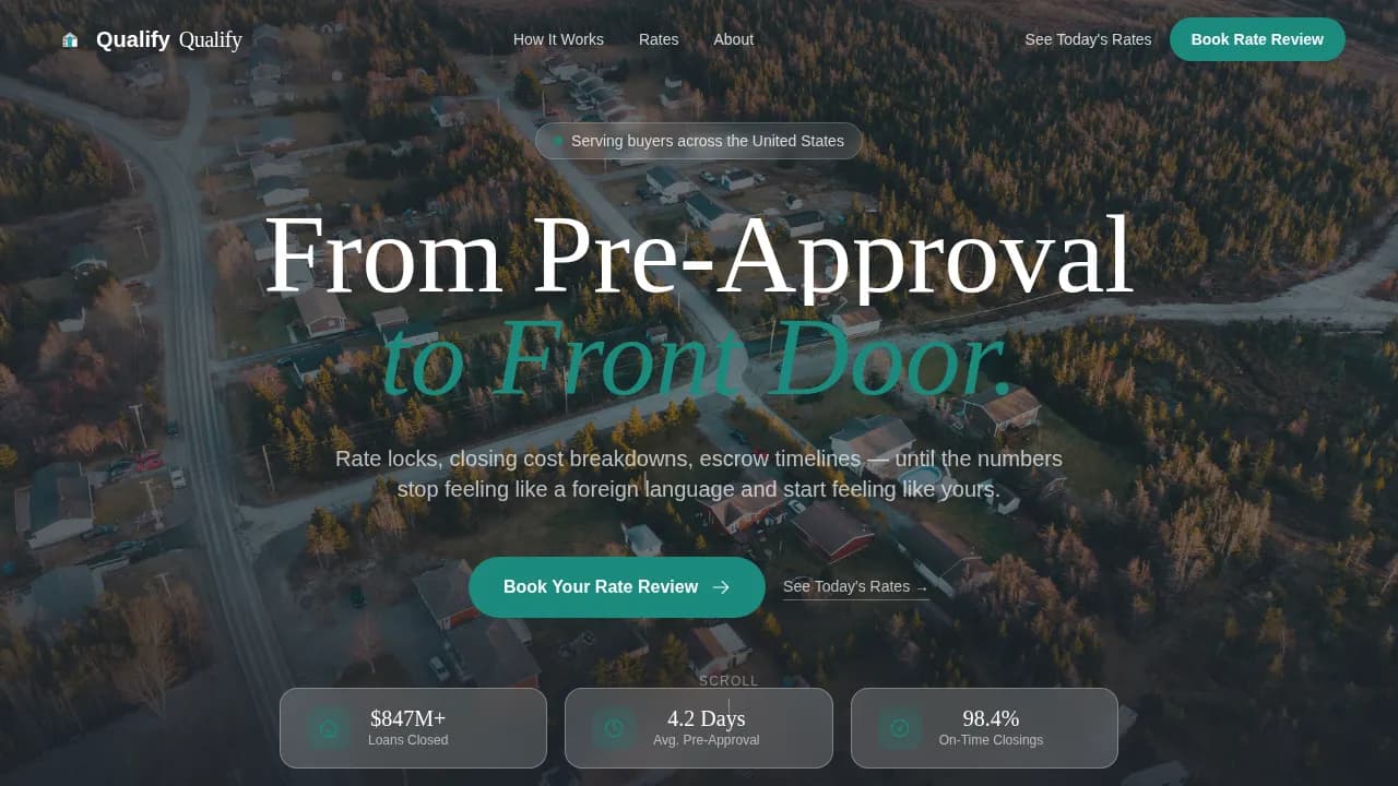 Qualify - Precision Mortgage Specialist Landing Page Template