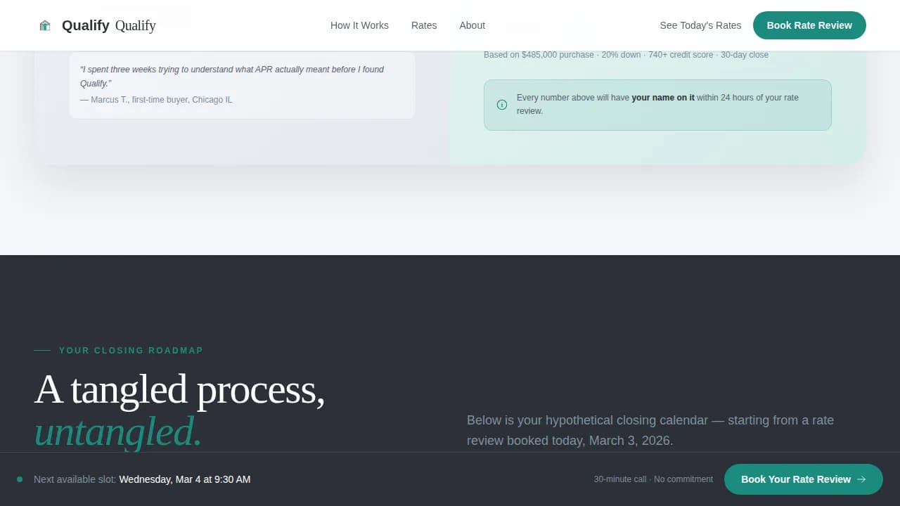 Qualify - Precision Mortgage Specialist Landing Page Template
