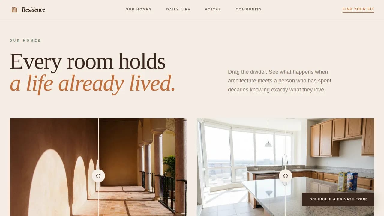 Sanctuary — Premier Senior Community Landing Page Template