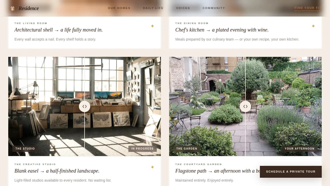 Sanctuary — Premier Senior Community Landing Page Template