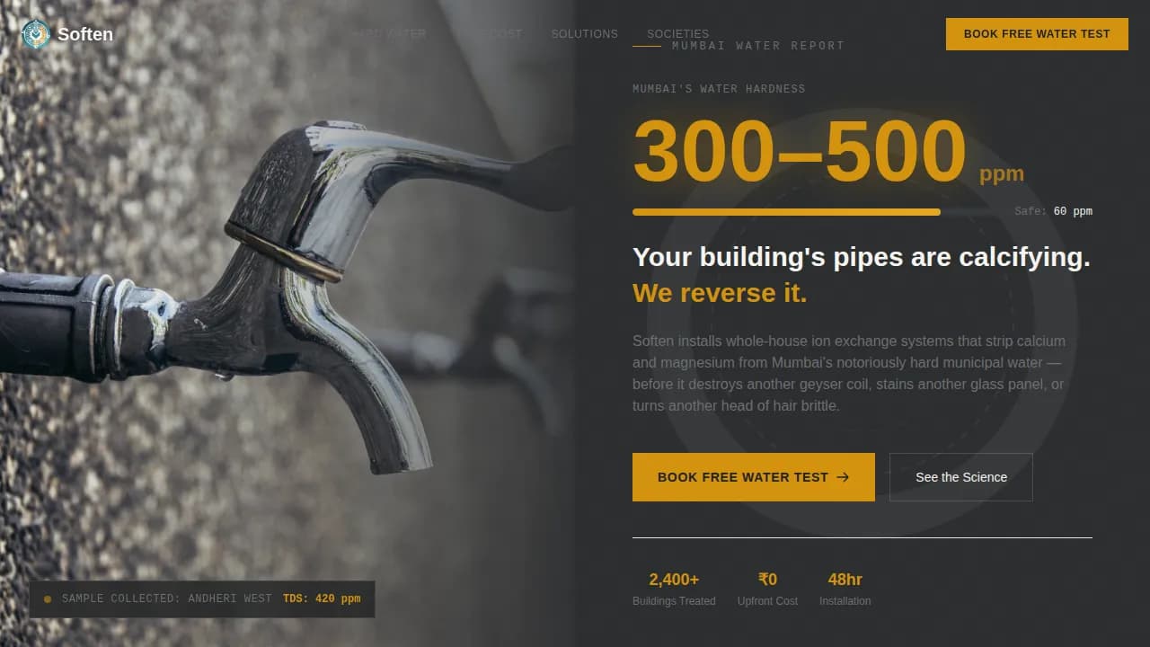 Aquapure — Effective Water Treatment Landing Page Template