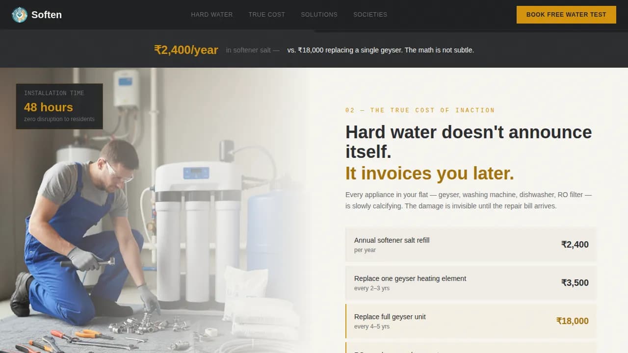 Aquapure — Effective Water Treatment Landing Page Template
