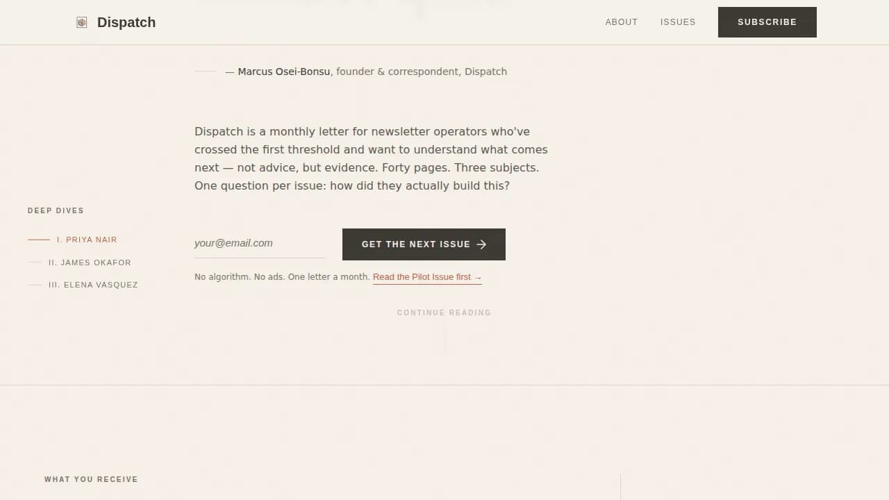 Chronicle — Vibrant Editorial Newsletter Landing Page Template