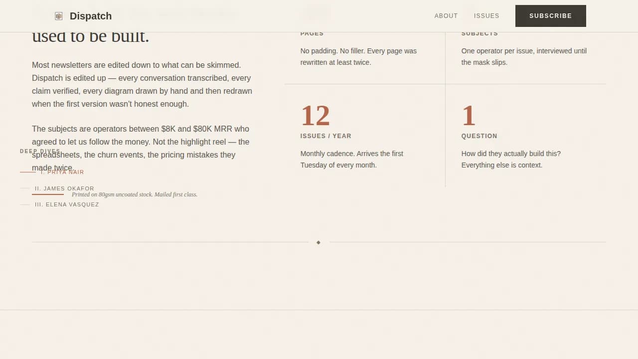 Chronicle — Vibrant Editorial Newsletter Landing Page Template