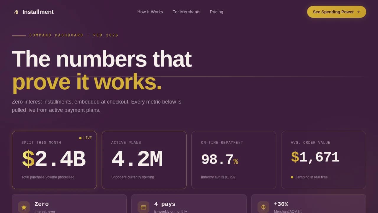 Installment - Data Command BNPL Finance Landing Page Template